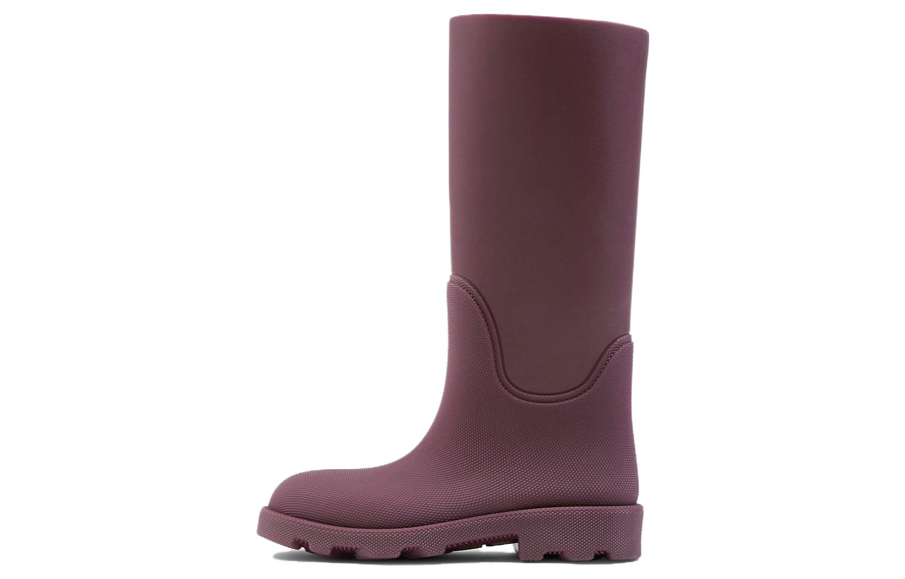 (Women) Burberry Rubber Round-Toe High-Top Boot 'Plum' 80753851