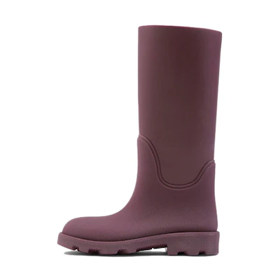 (W) Burberry Rubber Round-Toe High-Top Boot 'Plum'