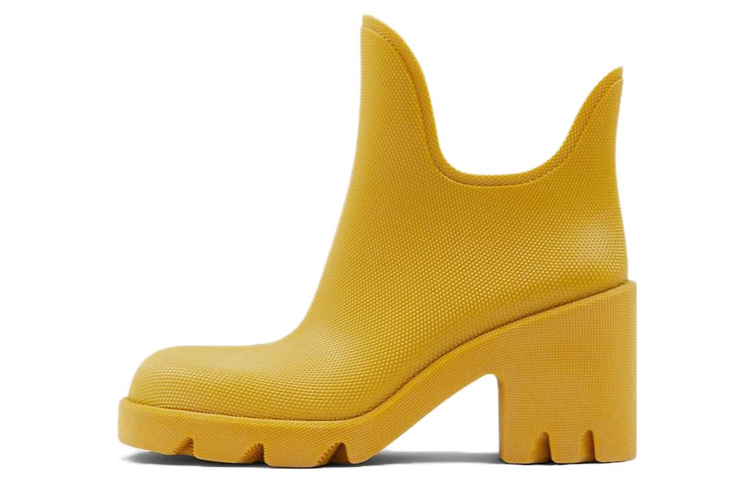 (W) Burberry Rubber Round-Toe Slip-On 'CMFTable Versatile Short Boot Yellow'