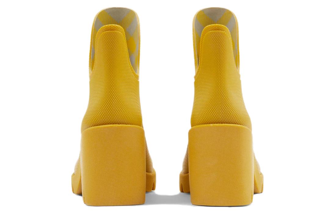 (W) Burberry Rubber Round-Toe Slip-On 'CMFTable Versatile Short Boot Yellow' 圖 3