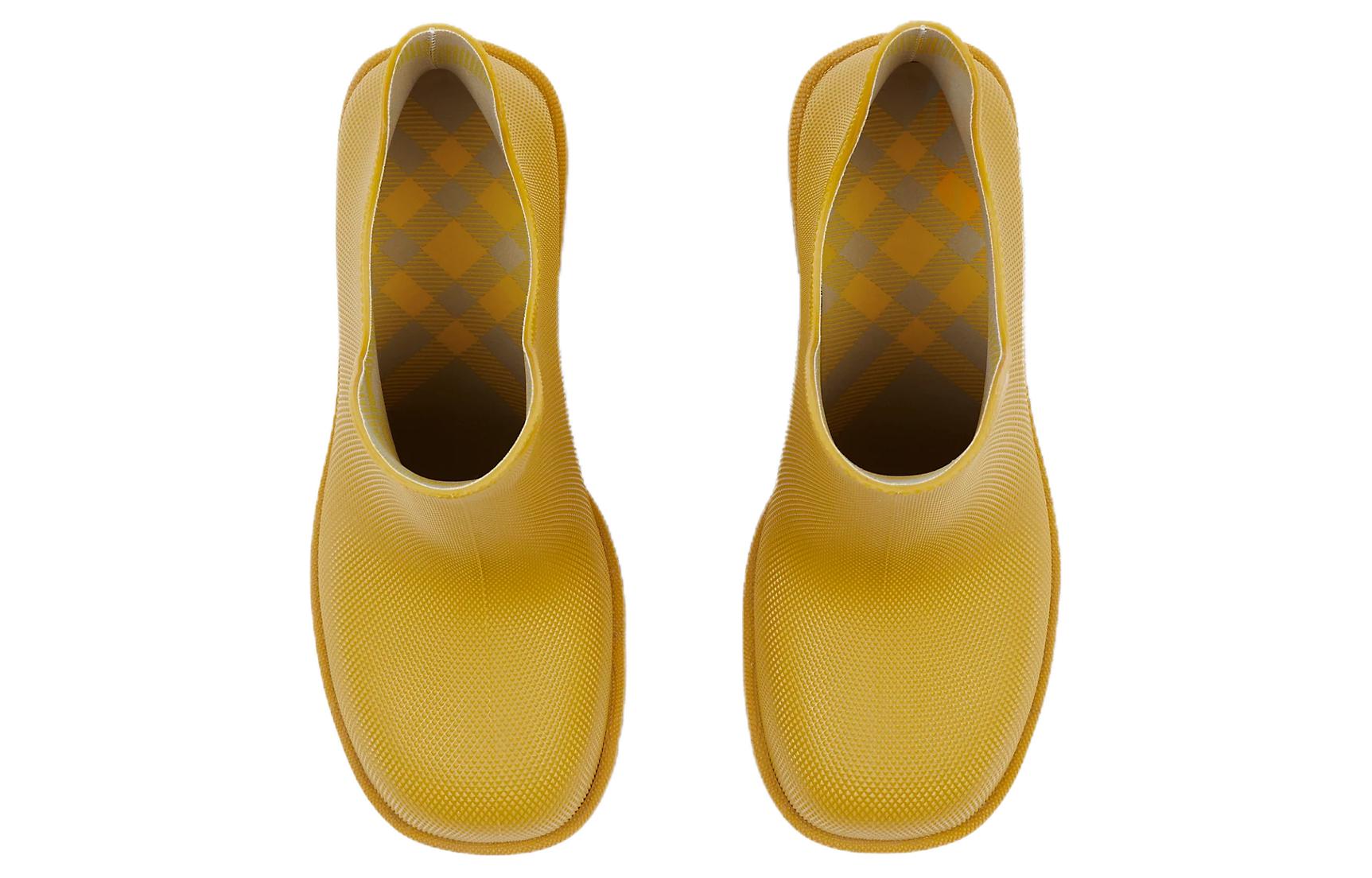 (W) Burberry Rubber Round-Toe Slip-On 'CMFTable Versatile Short Boot Yellow' 圖 4