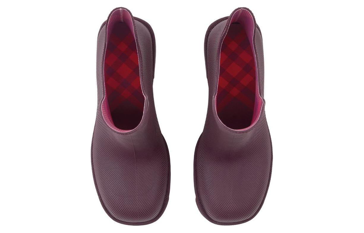 (W) Burberry Rubber Round-Toe Slip-On Boots 'Purple' 圖 3