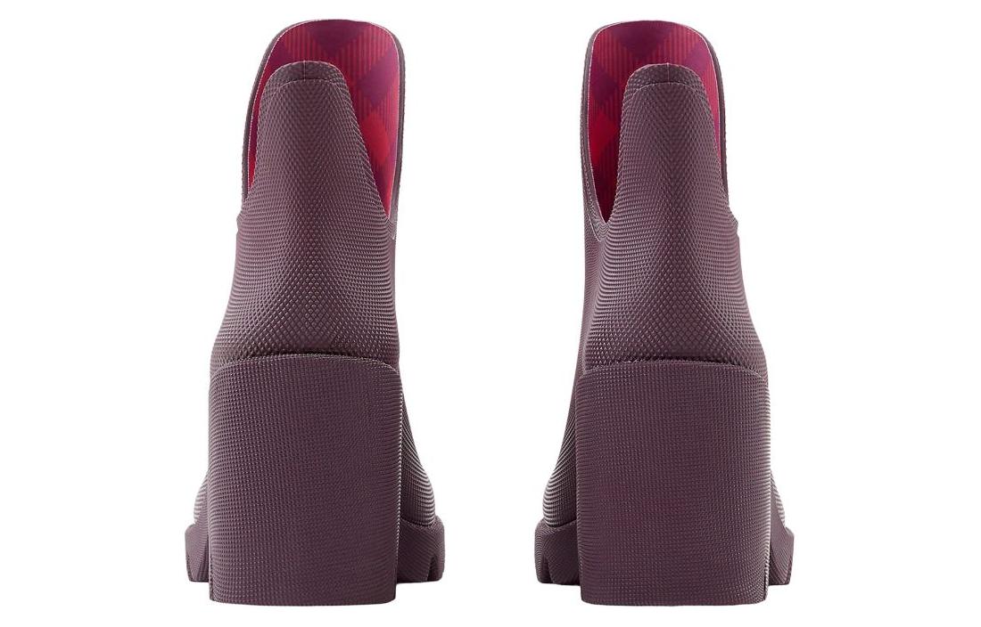 (W) Burberry Rubber Round-Toe Slip-On Boots 'Purple' 圖 5