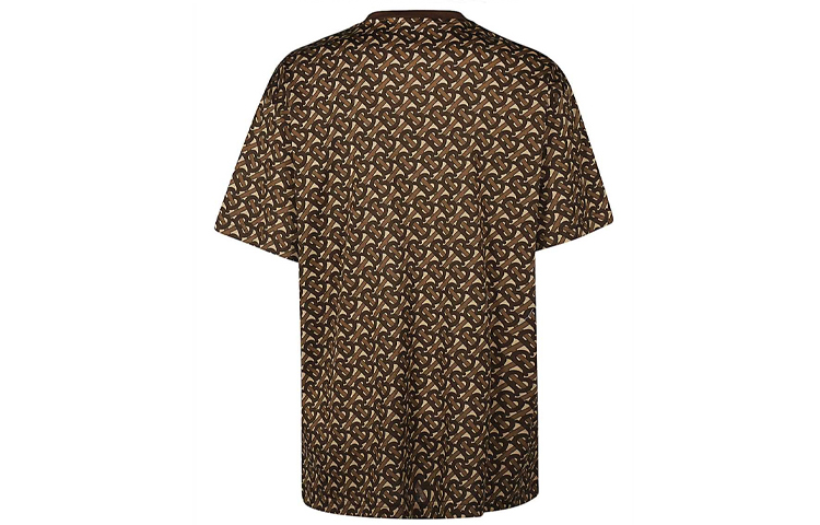 (Women) Burberry Saddle Brown Striped Print Loose Cotton Short-Sleeve T-Shirt 8018433 圖 3
