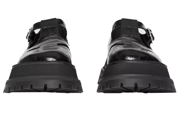 (W) Burberry Sandal 'Classic British Collegiate Crocodile Pattern Black' 圖 4