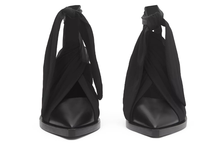 Order (W) Tacón Alto en Punta con Cordones Burberry Scarf 'Negro'. 80283011