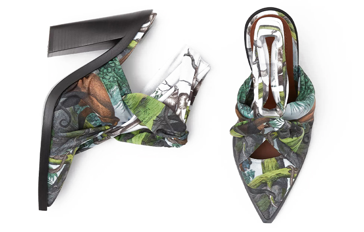 (W) Burberry Scarf Lace High Heels 'Monkey Print Green' 圖 4