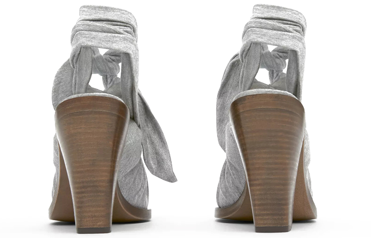 (W) Burberry Scarf Lace Pointed-Toe High Heels 'Grey' 圖 3