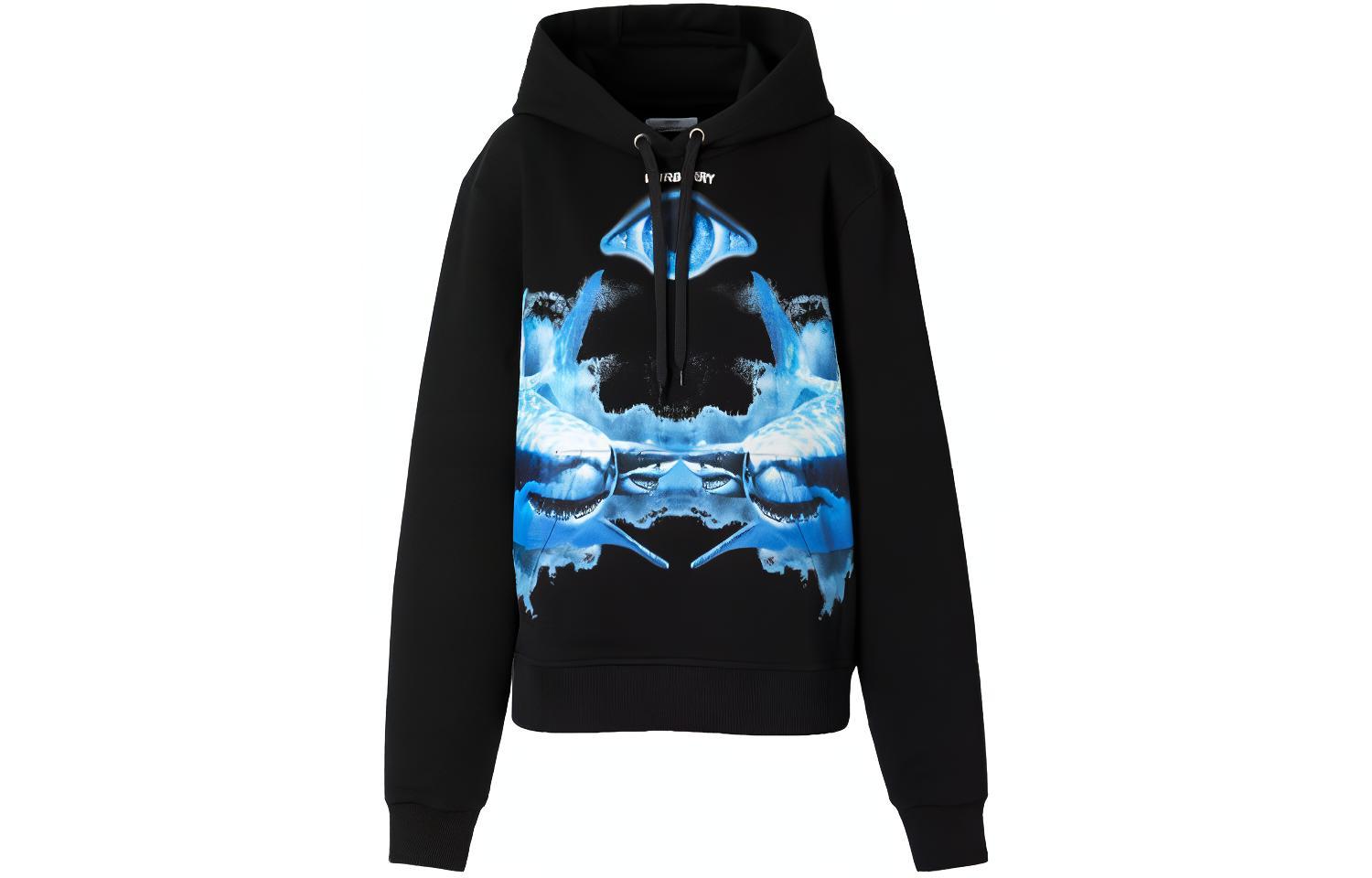 (Women) Burberry Shark Print Loose Fit Black Hoodie. 80407861 圖 2