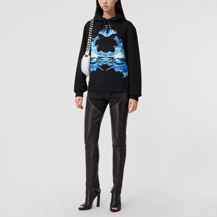 (Women) Burberry Shark Print Loose Fit Black Hoodie. 80407861 圖 3