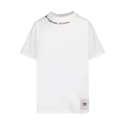 (Women) Burberry Short Sleeve T-shirt with Neckline Lettering Design 80295601