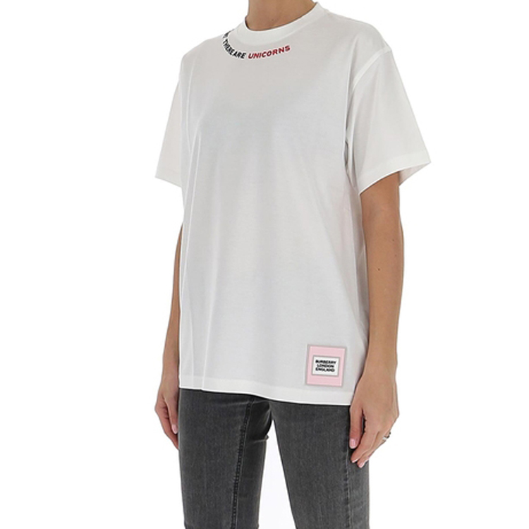 (Women) Burberry Short Sleeve T-shirt with Neckline Lettering Design 80295601 圖 6