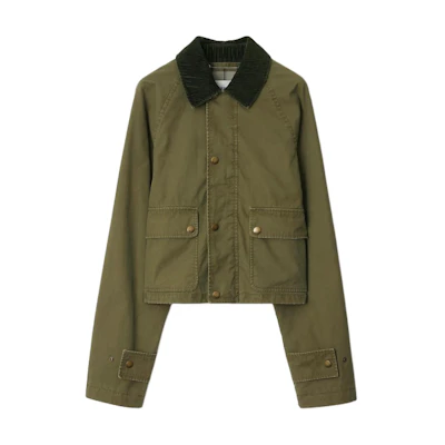 (Women) Burberry Short Trench Jacket in Dark Green 81055151