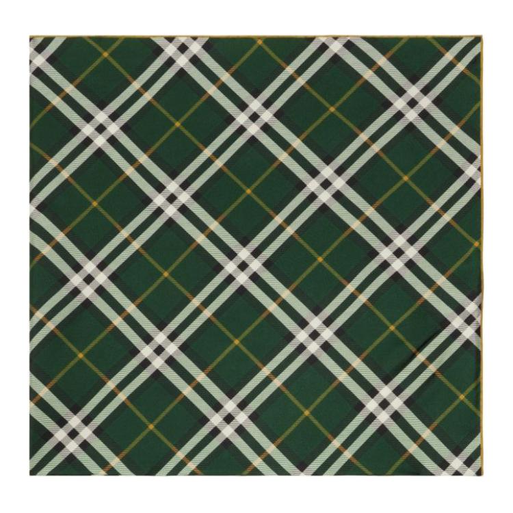 Lookbook (W) Burberry Tudung Sutera Hijau Hutan Corak Kotak-kotak 8090787