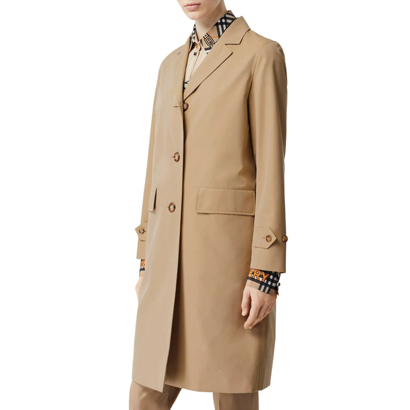 (Women) Burberry Single-Breasted Long Cotton Coat in Camel. 80154851 圖 5