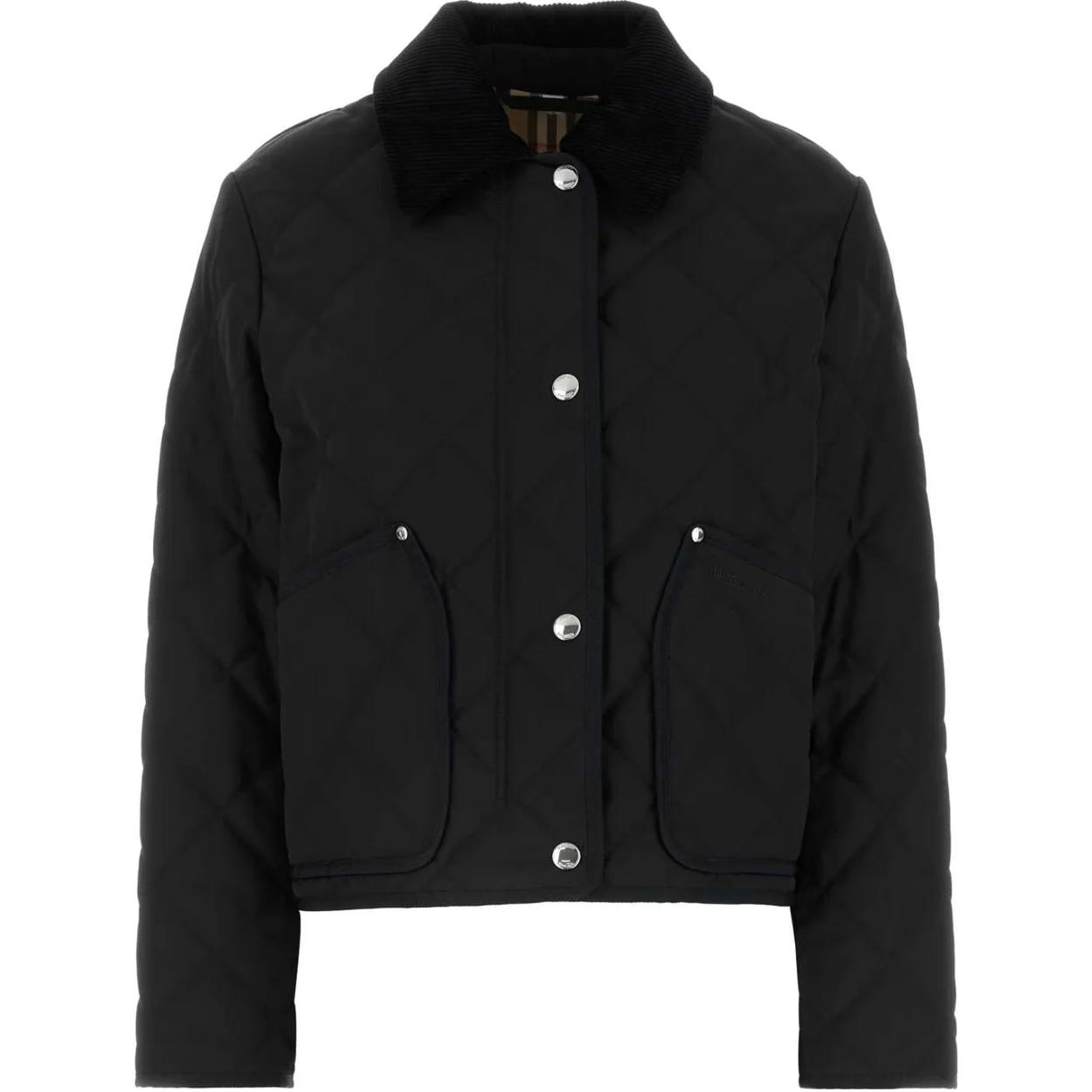 Order (W) バーバリー レディース ブラック シングルブレスト 長袖 ジャケット. 80960251