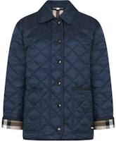 (Women) Burberry Single-Breasted Navy Blue Long-Sleeve Jacket 80841981 (Women) Burberry Single-Breasted Navy Blue Long-Sleeve Jacket 80841981