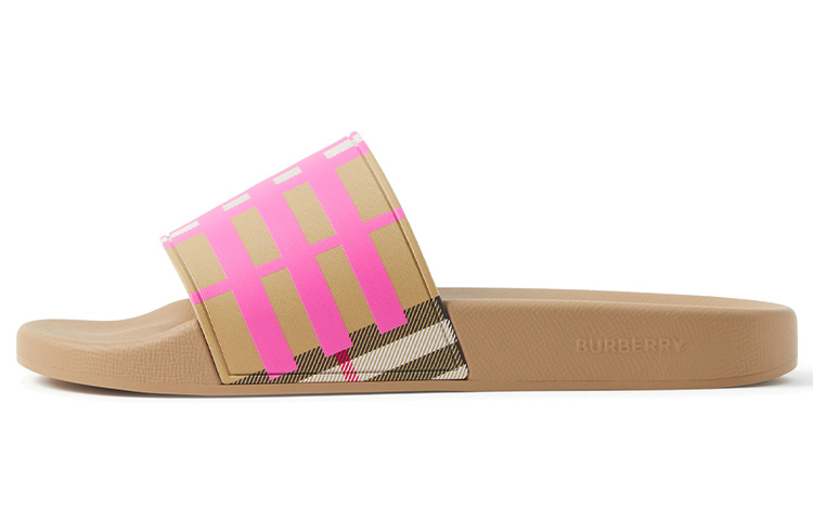 Buy (W) 버버리 체크 슬라이드 (버블검 핑크) 80723731