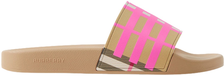 (W) 버버리 체크 슬라이드 (버블검 핑크) 80723731 Order (W) 버버리 체크 슬라이드 (버블검 핑크) 80723731