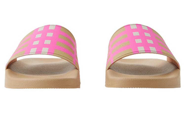 Lookbook (W) 버버리 체크 슬라이드 (버블검 핑크) 80723731