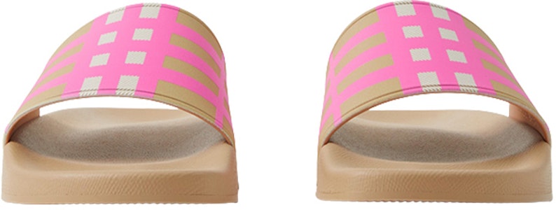 (W) 버버리 체크 슬라이드 (버블검 핑크) 80723731 Lookbook (W) 버버리 체크 슬라이드 (버블검 핑크) 80723731
