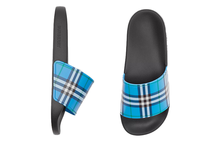 (W) Burberry Slide 'Check Print - Zhan Blue' 圖 4