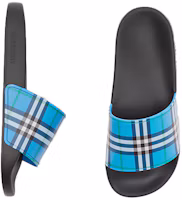 Shop (W) Burberry Slide ''Ruit Print - Zhan Blauw'' 80395511