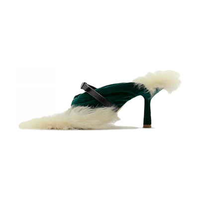(W) Burberry Slide 'Dark Green'