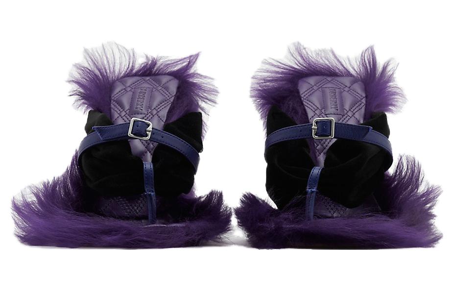 Order Burberry博柏利 舒適優雅 人字拖鞋 10.5cm 女款 紫色