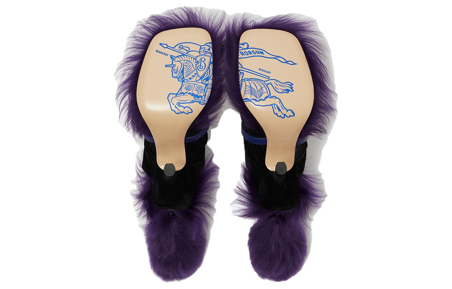 Purchase Burberry博柏利 舒適優雅 人字拖鞋 10.5cm 女款 紫色