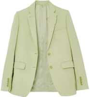 Lookbook (W) Burberry 修身版鈕扣亞麻西裝外套 SS21 薄霧綠色 80417351