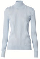 (W) Burberry Slim Fit Turtleneck Sutra Monogram Biru Muda. 80447231 Order (W) Burberry Slim Fit Turtleneck Sutra Monogram Biru Muda. 80447231