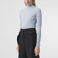 (W) Burberry Slim Fit Turtleneck Sutra Monogram Biru Muda. 80447231 Purchase (W) Burberry Slim Fit Turtleneck Sutra Monogram Biru Muda. 80447231