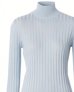 (W) 博柏利修身款丝质高领毛衣带字母压花浅蓝色. 80447231 Details for (W) 博柏利修身款丝质高领毛衣带字母压花浅蓝色. 80447231