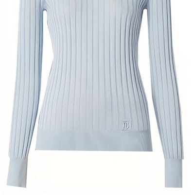(W) バーバリー スリムフィット シルク タートルネック セーター モノグラム ライトブルー 80447231 Sizing (W) バーバリー スリムフィット シルク タートルネック セーター モノグラム ライトブルー 80447231