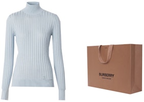 (W) Burberry Slim Fit Turtleneck Sutra Monogram Biru Muda. 80447231 Cheap (W) Burberry Slim Fit Turtleneck Sutra Monogram Biru Muda. 80447231