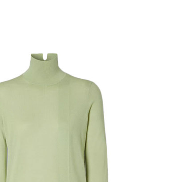 Cheap (W) Burberry Slim Fit Turtleneck Sweater Lengan Panjang Hijau Pucat. 80433821