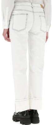 (Women) Burberry Slim Straight-Fit Jeans with Stitching in Natural White 80392821 Purchase (Women) Burberry Slim Straight-Fit Jeans with Stitching in Natural White 80392821