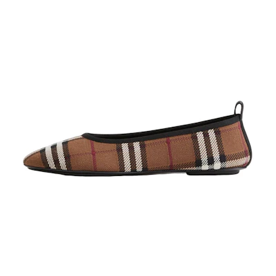 (W) Burberry Slip-On 'Check Pattern Brown'