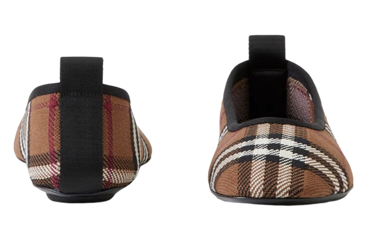 Shop (Women) Burberry Slip-On 'Check Pattern Brown' 80707601