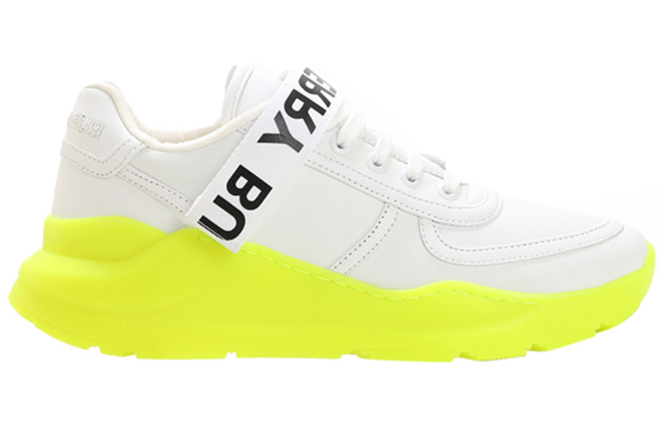 (W) Burberry Ronnie Sneaker 'Optic White Neon Green' 圖 2