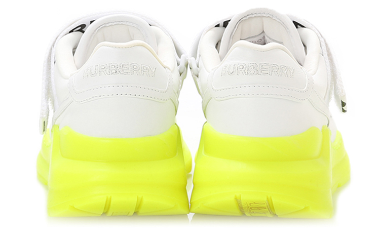 (W) Burberry Ronnie Sneaker 'Optic White Neon Green' 圖 5