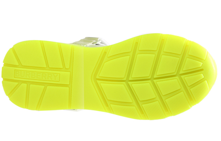 (W) Burberry Ronnie Sneaker 'Optic White Neon Green' 圖 6