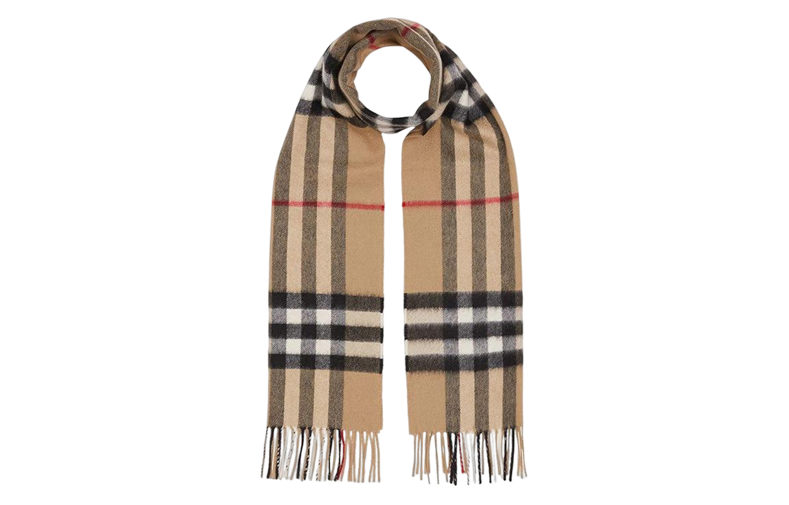 Order (Women) Burberry Soft Check Cashmere Scarf Brown 8018175