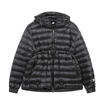 (Women) Burberry Solid Black Hooded Down Jacket 80321461