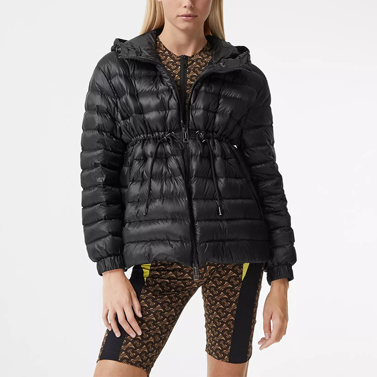 (Women) Burberry Solid Black Hooded Down Jacket 80321461 圖 5