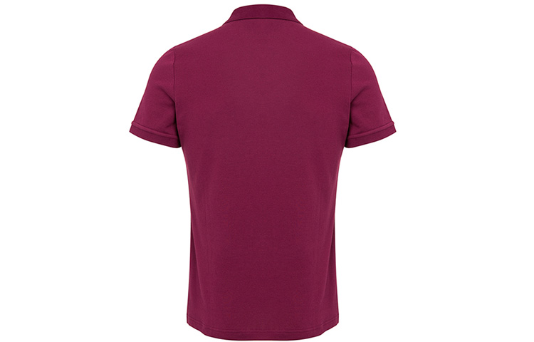 (Women) Burberry Solid Button-Up Short-Sleeve Polo Shirt in Magenta 40054531 圖 3