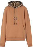 (Women) Burberry Solid Checkered Hoodie Brown 80509521 (Women) Burberry Solid Checkered Hoodie Brown 80509521