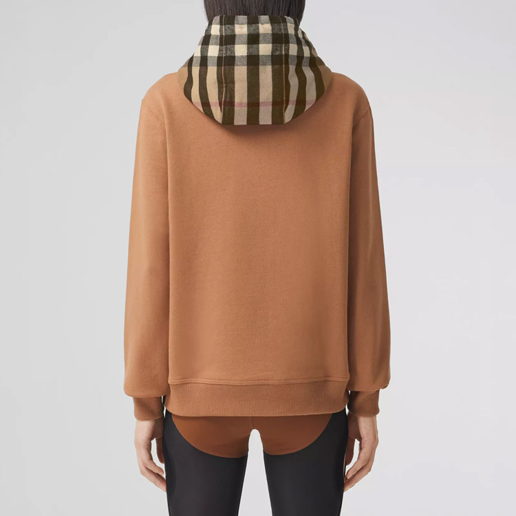 Purchase (W) Burberry Hoodie Coklat Motif Kotak Solid 80509521