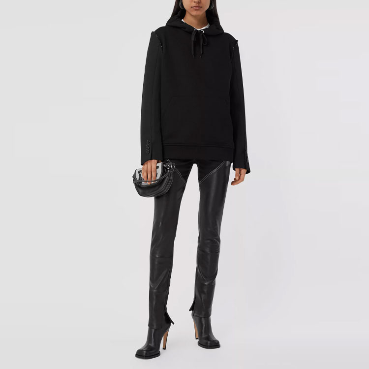 (Women) Burberry Solid Color Black Hoodie Sweatshirt 80407871 圖 3